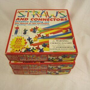Roylco Flexible Straws and Connectors Creative Building Set Lot - Used